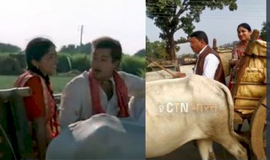 निगम महापौर पति संग बैलगाड़ी में घूमने का वीडियो वाइरल