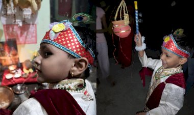 कोरोना संकट के चलते घरो में ही मनाया गया श्री कृष्ण जन्मोत्सव ......