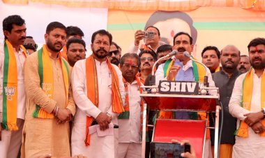 भाजपा छिंदवाड़ा विधानसभा प्रत्याशी विवेक बंटी साहू की नामांकन रैली में उमड़ा जनसैलाव:डॉ. नरोत्तम मिश्रा ने नामांकन रैली को किया संबोधित